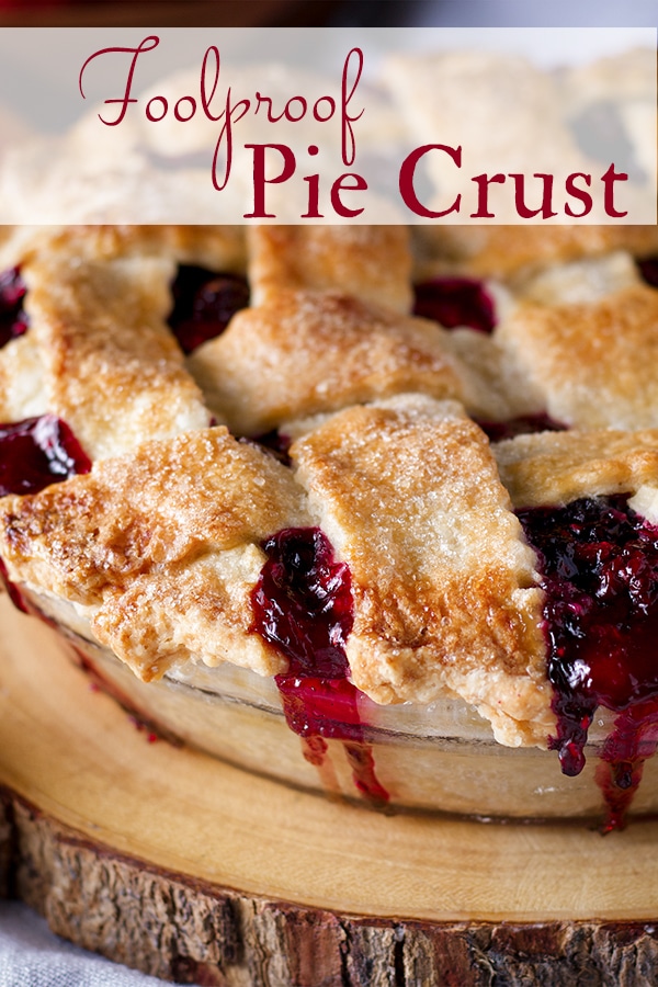 A pie made with foolproof pie crust, baked and ready to eat.