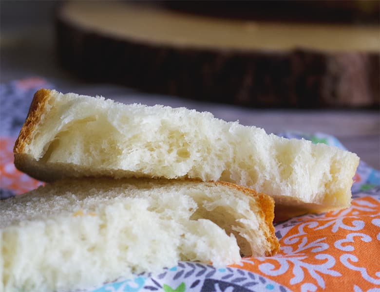 A slice of perfect simple homemade bread.