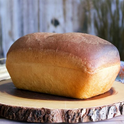 A perfect loaf of simple homemade bread.