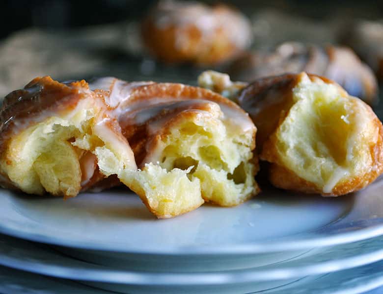 French Cruller Doughnut Recipe | ofbatteranddough.com