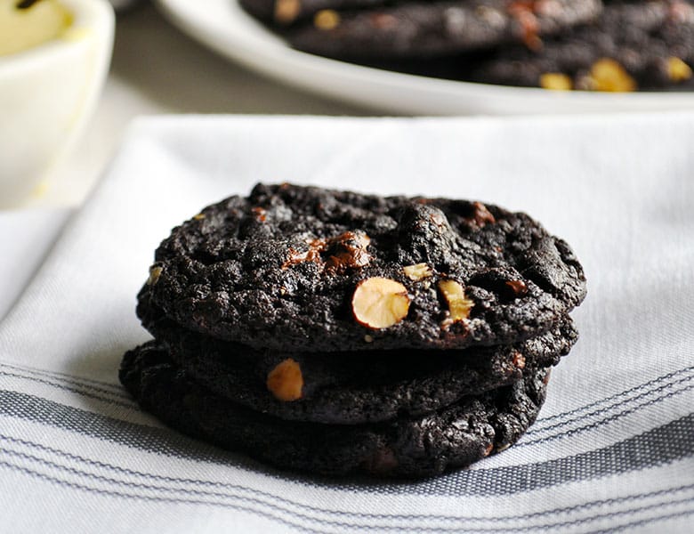 Chewy Chocolate Brownie Cookies Gluten Free | ofbatteranddough.com