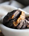 Homemade chocolate peanut butter ice cream recipe | ofbatteranddough.com