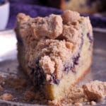 A slice of Blueberry Crumb Cake