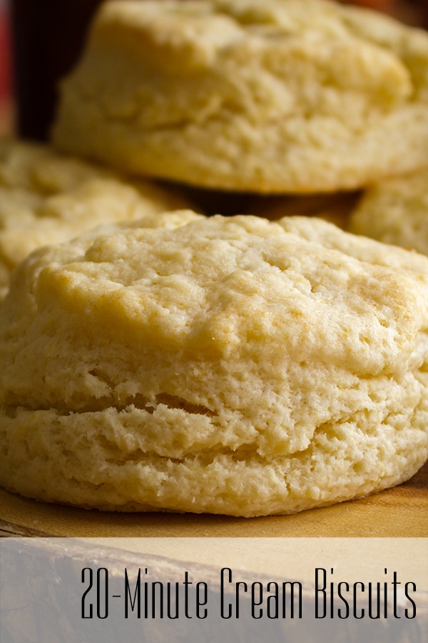 A close-up of a simple cream biscuit.