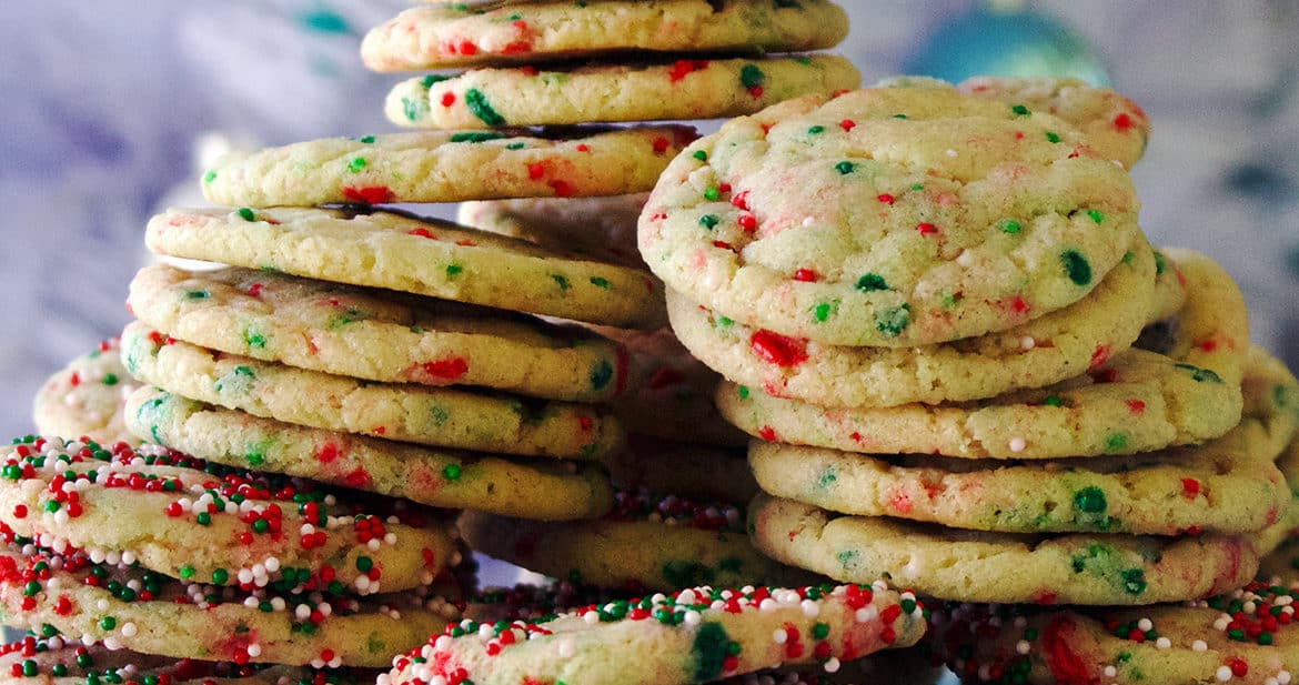 Funfetti Christmas Cookies | Cream cheese sugar cookies