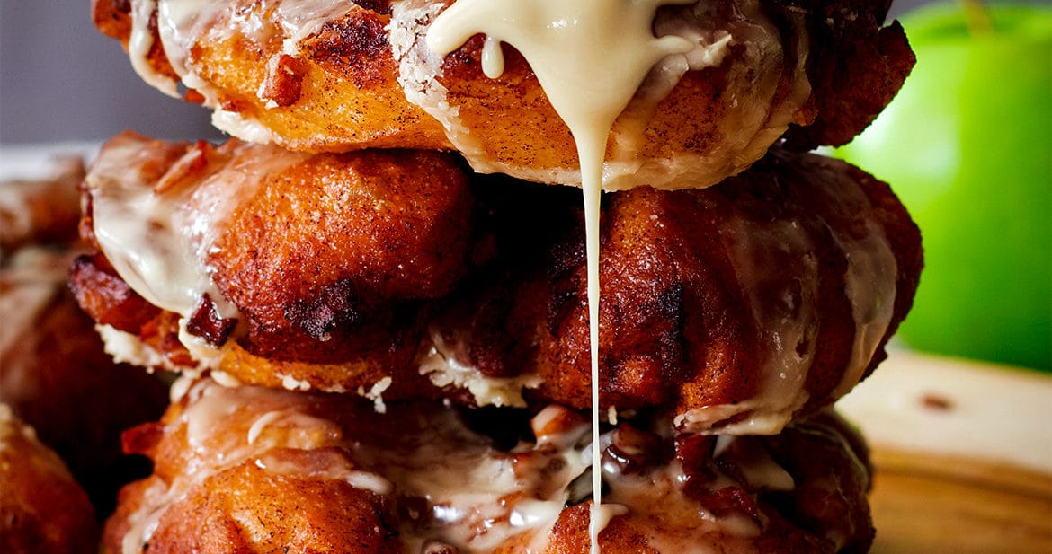 apple fritters with maple glaze {overnight recipe}