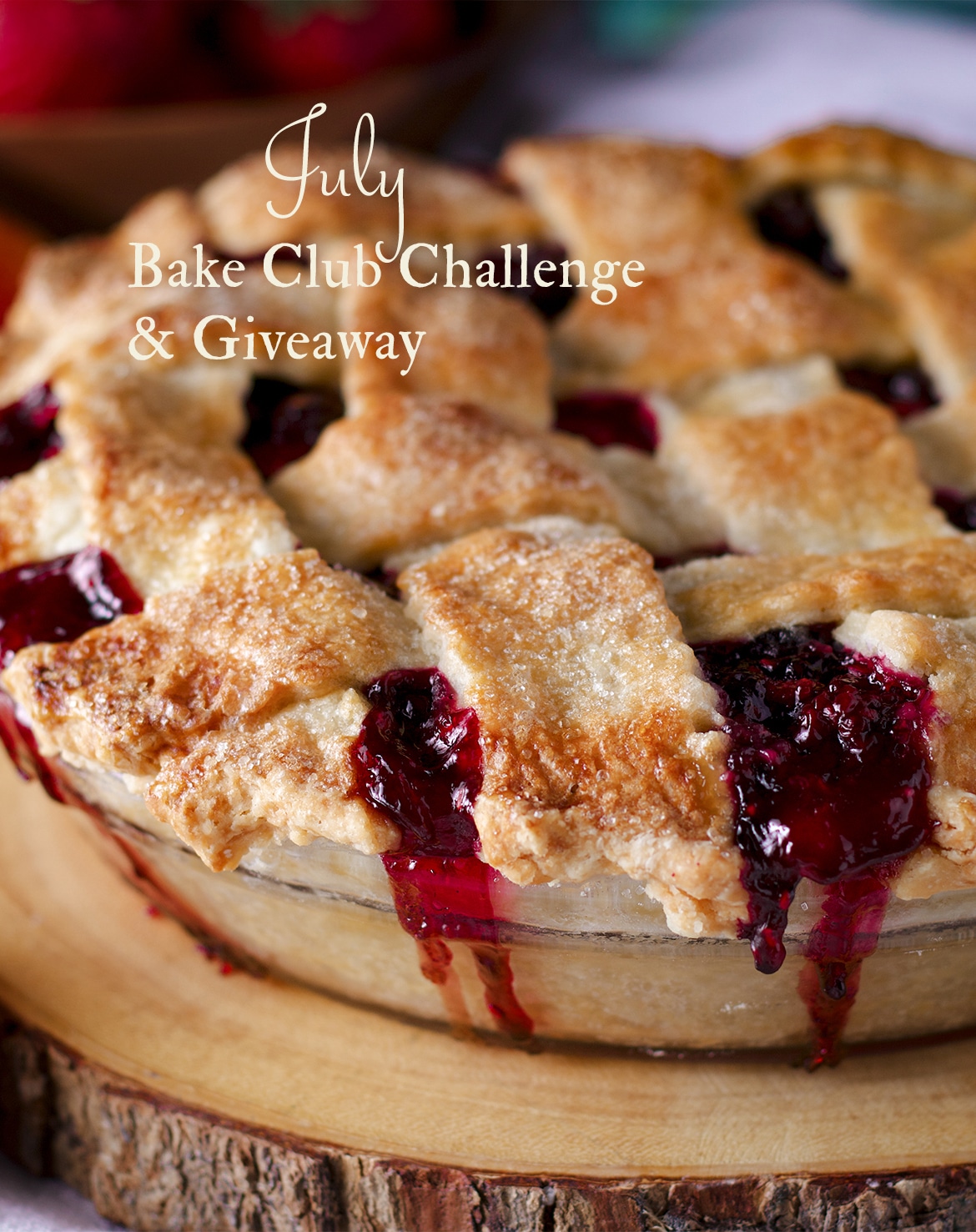 The July Bake Club Baking Challenge is a Mixed Berry and Plum Pie