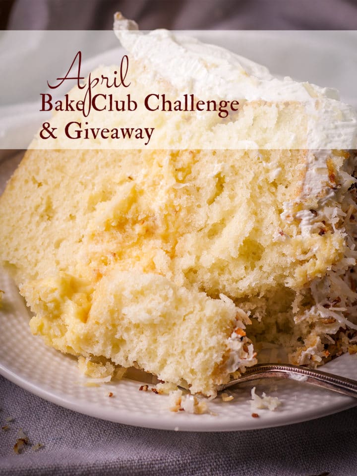 The April, 2021 Bake Club Challenge Recipe is Coconut Cream Cake.