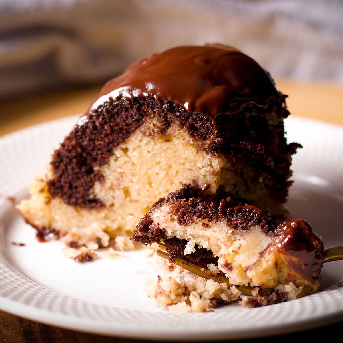 Marble Cake With Real Melted Chocolate - Of Batter and Dough