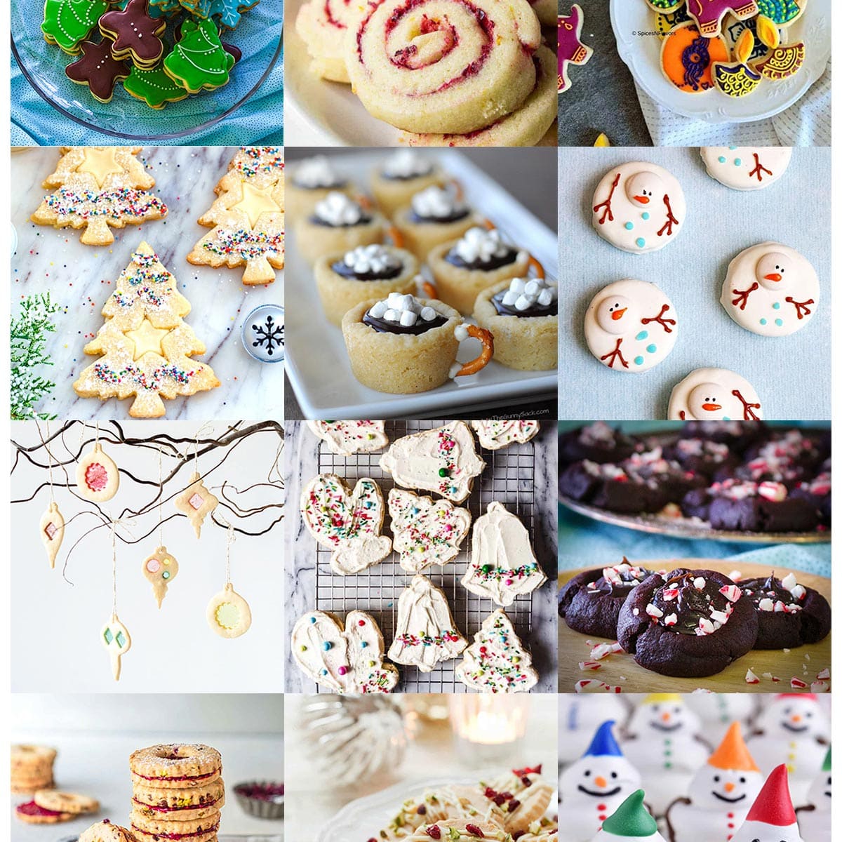 50 different recipes for creative Christmas cookies.