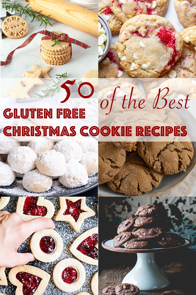 8 images of different kinds of  Gluten Free Christmas Cookies