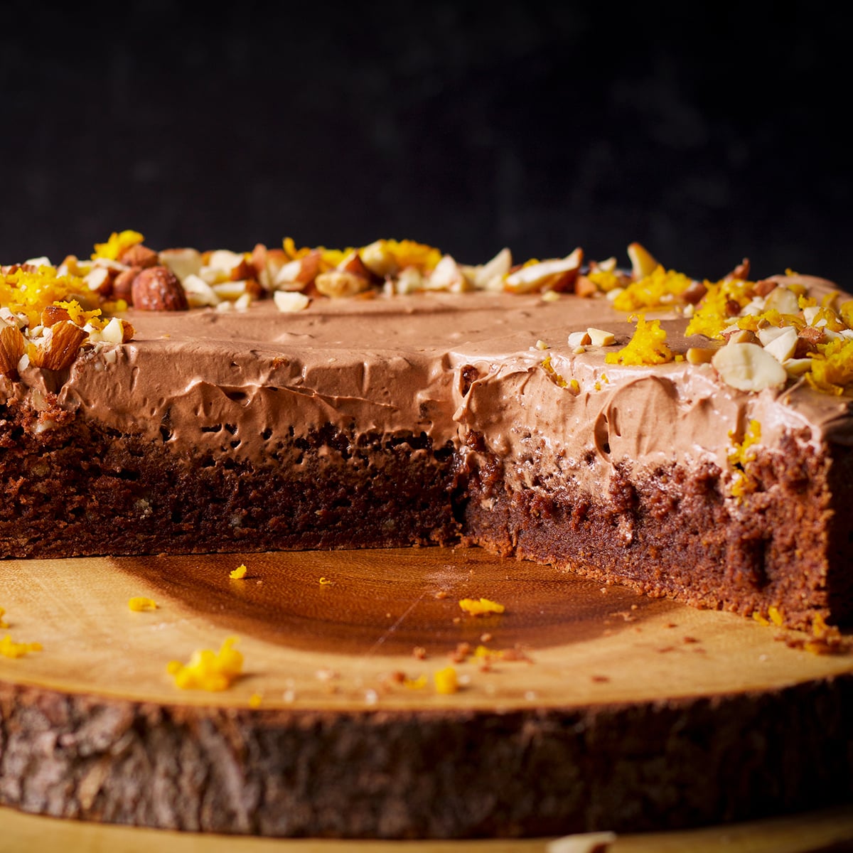 chocolate-almond upside-down cake | daisy's world