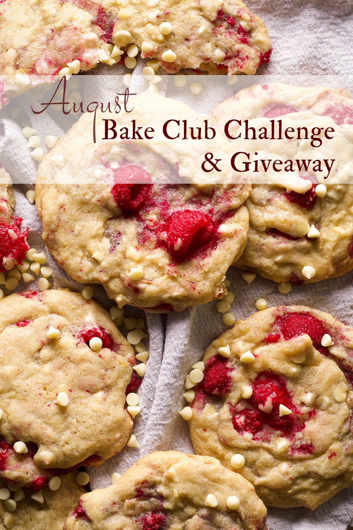 The August 2022 Bake Club Challenge Recipe is White Chocolate Raspberry cookies
