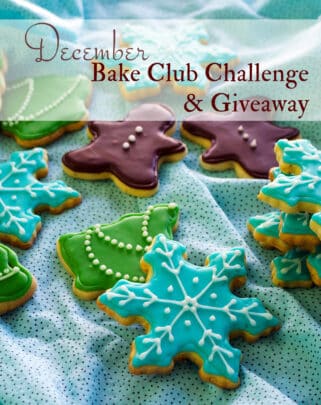 The December 2022 Bake Club Challenge recipe is decorated shortbread Christmas cookies.