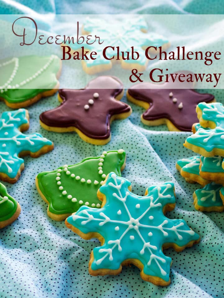 The December 2022 Bake Club Challenge recipe is decorated shortbread Christmas cookies.