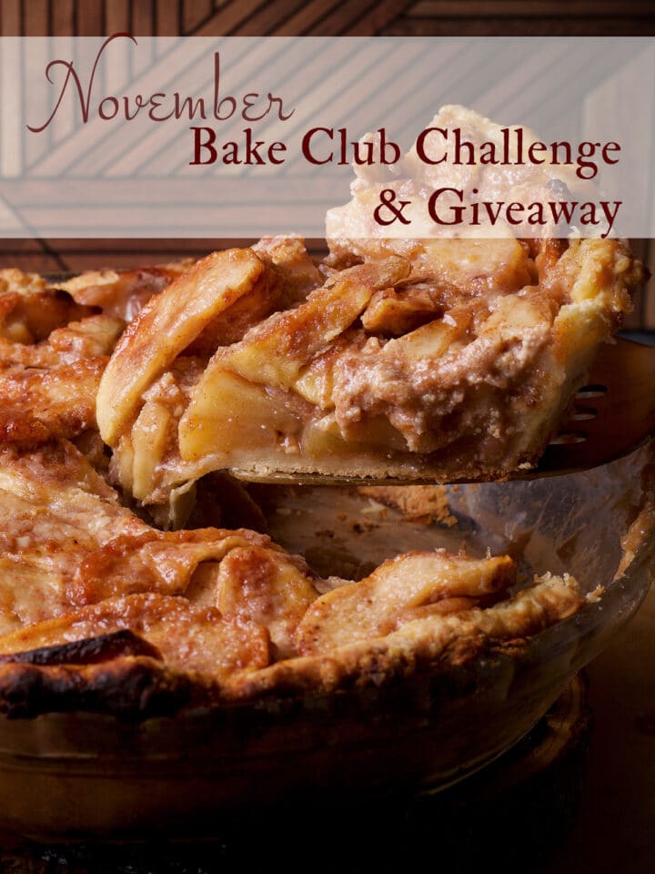 The November Bake Club Challenge is German apple pie.