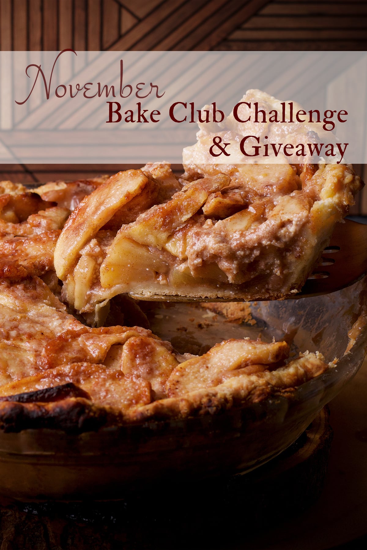 The November Bake Club Challenge is German apple pie.